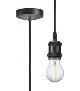 Knightsbridge 1.8m E27 Vintage Pendant Set - Smoked Bronze - 8271LSB-1