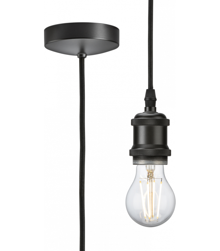 Knightsbridge 1.8m E27 Vintage Pendant Set - Smoked Bronze - 8271LSB-1