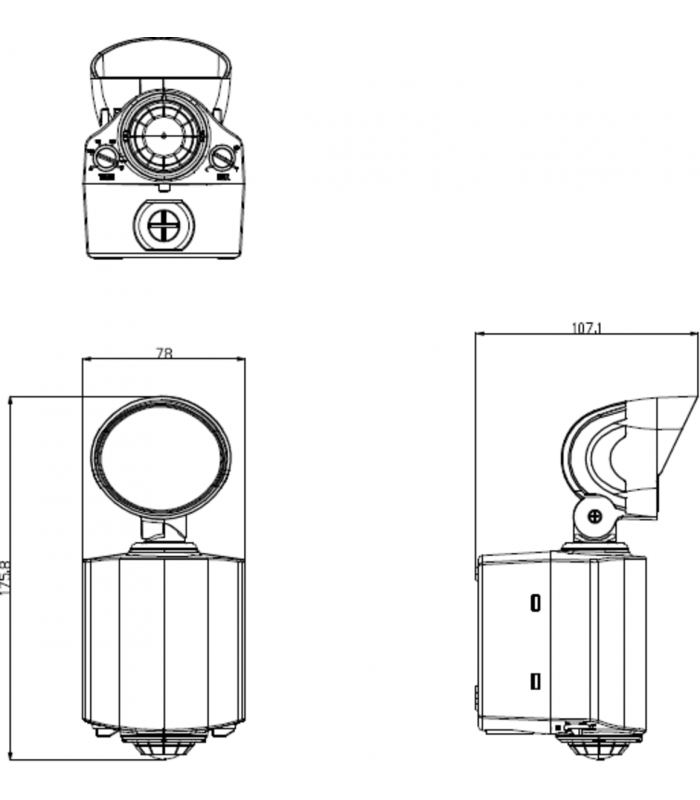 Knightsbridge 230V IP55 LED Security Spotlight - White - FL8AW-2