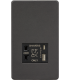 Knightsbridge Shaver socket with dual USB A+C (5V DC 2.4A shared) - smoked bronze - SF8909SB-1