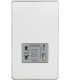 Knightsbridge Shaver socket with dual USB A+C (5V DC 2.4A shared) - polished chrome with grey insert - SF8909PCG-1