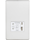 Knightsbridge Shaver socket with dual USB A+C (5V DC 2.4A shared) - polished chrome with white insert - SF8909PCW-1