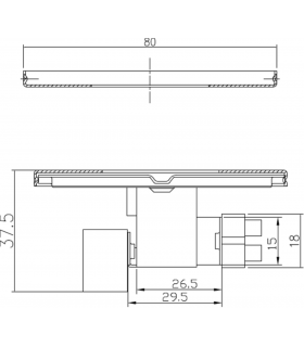 Knightsbridge 230V IP20 1W Stainless Steel Recessed LED Wall Light - NH025AW-2