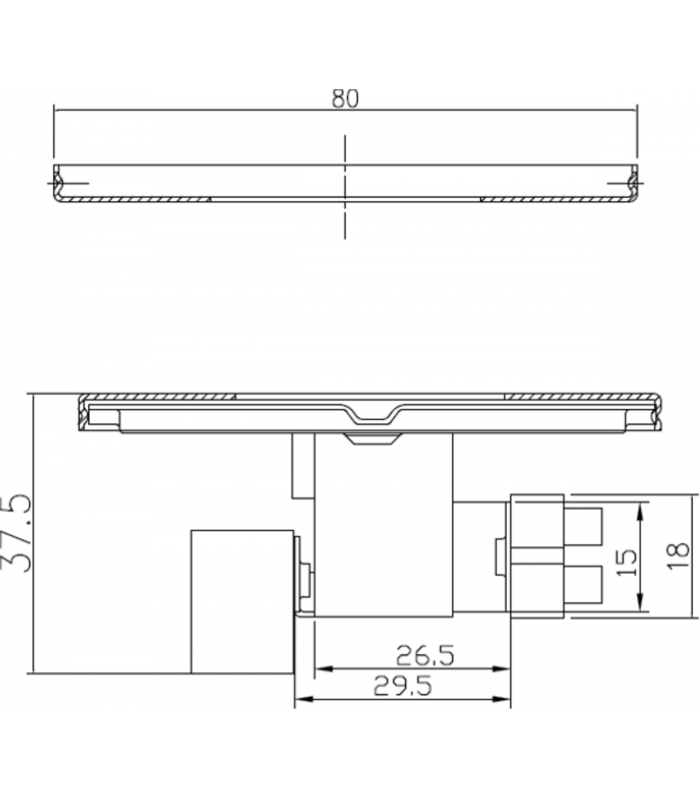 Knightsbridge 230V IP20 1W Stainless Steel Recessed LED Wall Light - NH025AW-2