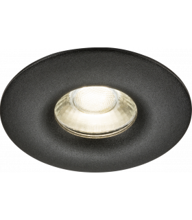 Knightsbridge Odina Single Fixed Round Downlight Black - ODA1FRB-1