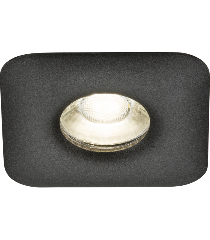Knightsbridge Odina Single Fixed Square Downlight Black - ODA1FSB-1