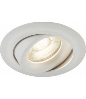 Knightsbridge Odina Single Tilt Round Downlight White - ODA1TRW-1