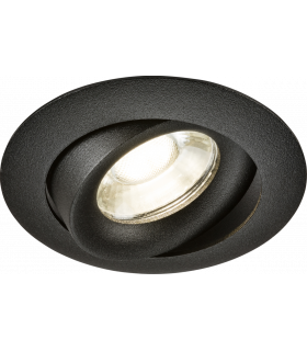Knightsbridge Odina Single Tilt Round Downlight Black - ODA1TRB-1