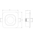 Knightsbridge Odina Single Tilt Square Downlight White - ODA1TSW-2