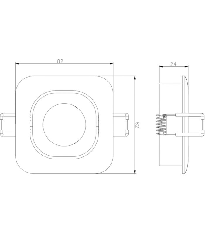 Knightsbridge Odina Single Tilt Square Downlight White - ODA1TSW-2