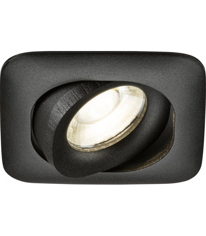 Knightsbridge Odina Single Tilt Square Downlight Black - ODA1TSB-1