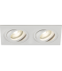 Knightsbridge Ambar Twin Tilt Square Downlight White - AMA2TSW-1