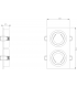 Knightsbridge Ambar Twin Tilt Square Downlight White - AMA2TSW-2