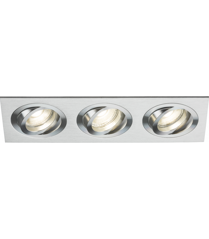 Knightsbridge Ambar Tri Tilt Square Downlight Brushed Chrome - AMA3TSBC-1