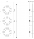 Knightsbridge Ambar Tri Tilt Square Downlight Brushed Chrome - AMA3TSBC-2
