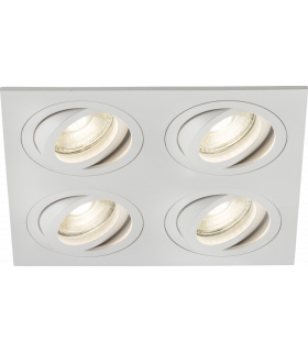 Knightsbridge Ambar Quad Tilt Square Downlight White - AMA4TSW-1