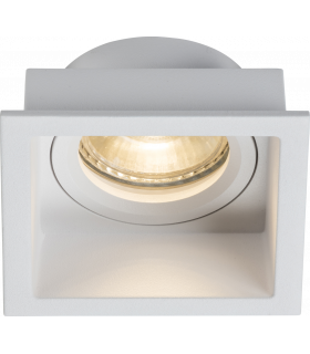 Knightsbridge Dipa Single Fixed Square Anti-Glare Downlight White - DIA1FSW-1
