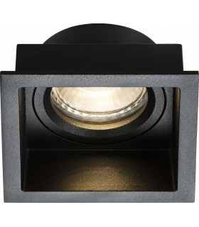 Knightsbridge Dipa Single Fixed Square Anti-Glare Downlight Black - DIA1FSB-1