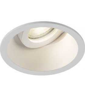 Knightsbridge Dipa Single Tilt Round Anti-Glare Downlight White - DIB1TRW-1