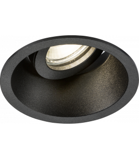 Knightsbridge Dipa Single Tilt Round Anti-Glare Downlight Black - DIB1TRB-1