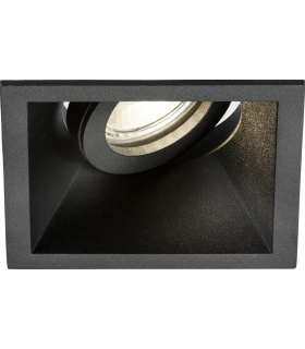Knightsbridge Dipa Single Tilt Square Anti-Glare Downlight Black - DIB1TSB-1