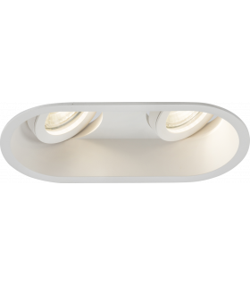 Knightsbridge Dipa Twin Tilt Round Anti-Glare Downlight White - DIC2TRW-1