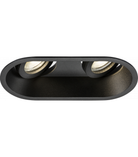Knightsbridge Dipa Twin Tilt Round Anti-Glare Downlight Black - DIC2TRB-1