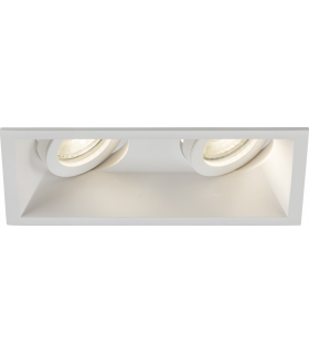 Knightsbridge Dipa Twin Tilt Square Anti-Glare Downlight White - DIC2TSW-1