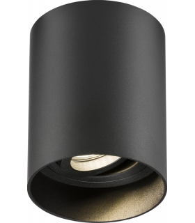 Knightsbridge Oran Surface Tilt Round Downlight Black - ORA1TRB-1