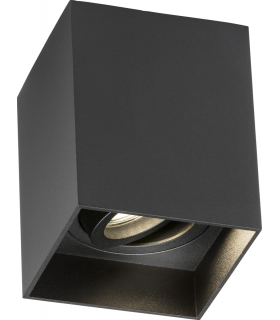 Knightsbridge Oran Surface Tilt Square Downlight Black - ORA1TSB-1