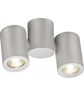 Knightsbridge Dee Twin Surface Adjustable Round Spotlight White - DEA2TRW-1