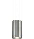 Knightsbridge Dasan Single Short Fixed Round Pendant Brushed Chrome - DAA1FRBC-1