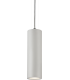 Knightsbridge Dasan Single Long Fixed Round Pendant White - DAB1FRW-1