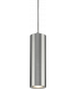 Knightsbridge Dasan Single Long Fixed Round Pendant Brushed Chrome - DAB1FRBC-1