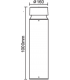 Knightsbridge 230V IP65 22W IK08 LED Bollard  1000mm - 3000K - CBL22BK-2