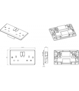 Knightsbridge 13A 2G Remote controlled socket - CU9R-2