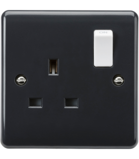 Knightsbridge 13A 1G DP switched socket with white rocker [Part M compliant] - PM7000-1
