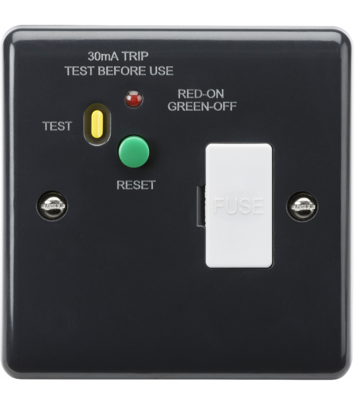 Knightsbridge 13A RCD fused spur (Type A) [Part M Compliant] - PM6RCD-1
