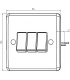 Knightsbridge 10AX 3G 2-way plate switch [Part M Compliant] - PM4000-2