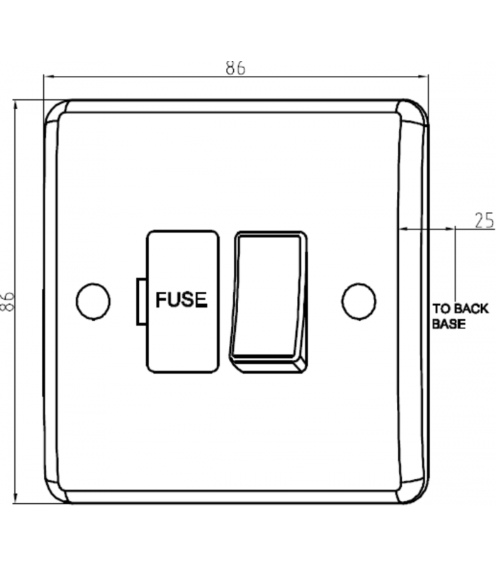 Knightsbridge 13A switched fused spur [Part M Compliant] - PM6300-2
