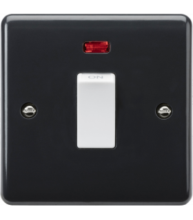 Knightsbridge 45A 1G DP switch with neon [Part M Compliant] - PM8331N-1