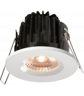 Knightsbridge IP65 7W LED 3000K Warm White Downlight with White Round Bezel - VFRCOBAWW-1