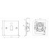 Knightsbridge 45A 1G DP Switch with neon - brushed chrome - FP81MNBC-2