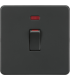 Knightsbridge 45A 1G DP switch with neon - anthracite - SF81MNAT-1