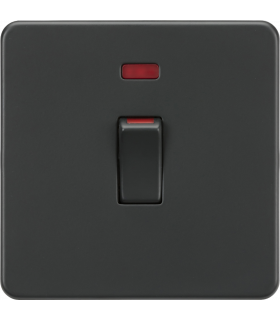 Knightsbridge 45A 1G DP switch with neon - anthracite - SF81MNAT-1