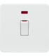 Knightsbridge 45A 1G DP switch with neon - matt white - SF81MNMW-1