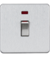 Knightsbridge 45A 1G DP switch with neon - brushed chrome - SF81MNBC-1