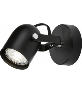 Knightsbridge 230V GU10 Single Spotlight - Matt Black - CSPT1BK-1