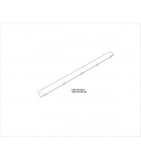 Knightsbridge 230V IP65 IK08 4ft Selectable 19W/37W CCT Adjustable Non-Corrosive - TORCW4-2