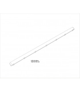 Knightsbridge 230V IP65 IK08 6ft Selectable 30W/60W CCT Adjustable Microwave Non-Corrosive - TORCWM6-2